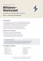 Vorschau - Arbeitsblätter - Blitzlesen Klasse 1 – Blitzlese-Werkstatt | Von der Silbe zum Wort | 12 Arbeitsblätter zur Leseflüssigkeit - Seite 1