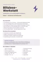 Vorschau - Arbeitsblätter - Blitzlesen Klasse 3 – Blitzlese-Werkstatt | Wortlänge und Wortaufbau | 12 Arbeitsblätter zur Leseflüssigkeit - Seite 1