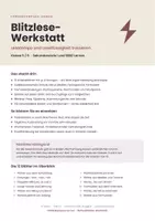 Vorschau - Arbeitsblätter - Blitzlesen Klasse 5/6 – Blitzlese-Werkstatt | Aufbauwortschatz | 12 Arbeitsblätter zur Leseflüssigkeit - Seite 1