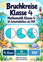 Vorschau - Arbeitsblätter - Bruchkreise Klasse 4 | Mathematik Klasse 4 | 10 Arbeitsblätter als PDF - Deckblatt