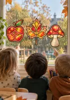 Vorschau - Mal- und Bastelvorlagen - Herbst Kunst XXL-Paket | Ausmalbilder | Prickelbilder | Fensterbilder | Herbstkranz | Herbstgirlande | Herbstmandalas | Herbstbasteln & Herbstdeko für Kita, Vorschule & Klasse 1–2 - Seite 1