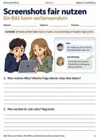 Vorschau - Arbeitsblätter - Screenshots fair nutzen Arbeitsheft Klasse 5–6 - Deckblatt