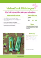 Vorschau - Mal- und Bastelvorlagen - Bastelvorlage: "Vielen Dank" für Schokolollis - Seite 1