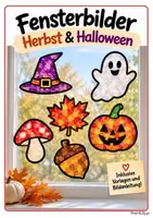 Vorschau - Mal- und Bastelvorlagen - Fensterbilder Herbst/Halloween - Deckblatt
