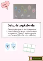 Vorschau - Präsentationen/Tafelbilder - Geburtstagskalender für das Klassenzimmer - Deckblatt