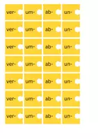 Vorschau - Spiele - Wortbausteine Puzzle: Präfix, Wortstamm, Suffix zum Puzzlen - Deckblatt