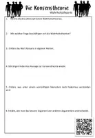 Vorschau - Arbeitsblätter - Konsenstheorie / Wahrheitstheorien / Oberstufe - Deckblatt