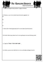 Vorschau - Arbeitsblätter - Konsenstheorie / Wahrheitstheorien / Oberstufe - Seite 1