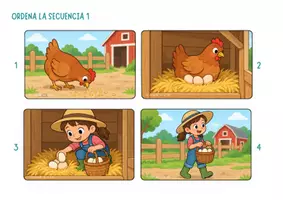 Vista previa - Juegos / Gamificación - Secuencias temporales - Granja y vida cotidiana - página 1