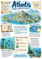 Vorschau - Arbeitsblätter - Lernplakat + Arbeitsblätter zum Thema "Atlantis" + Lösung & MP3 + Infografik - Deckblatt