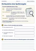 Vorschau - Arbeitsblätter - Quellen angeben Arbeitsheft Klasse 5–6 - Seite 1