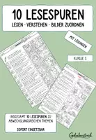 Vorschau - Arbeitsblätter - 10 Lesespuren für Klasse 3 (mit Lösungen) - Deckblatt