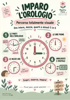 anteprima - Materiale di supporto/inclusione - Imparo l’orologio – Percorso visuale - Maestra Fiore - Pagina di copertina