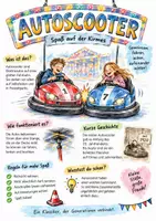 Vorschau - Arbeitsblätter - Lernplakat + Arbeitsblätter zum Thema "Autoscooter" + Lösung & MP3 - Deckblatt
