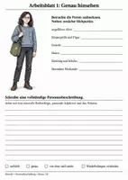 Vorschau - Arbeitsblätter - Personenbeschreibung Klasse 5/6 - Seite 1