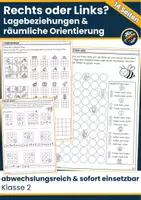 Vorschau - Arbeitsblätter - Rechts & Links – Lagebeziehungen & räumliche Orientierung | Klasse 2 - Deckblatt