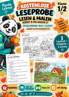 Vorschau - Arbeitsblätter - Gratis: Lesen & Malen Herbst – Klasse 1/2 - Deckblatt
