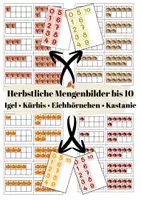 Vorschau - Bildkarten - Herbstliche Mengenbilder 0-10 kleine Karten - Deckblatt