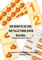 Vorschau - Bildkarten - Herbstliche Mengenbilder 0-10 KÜRBIS - Deckblatt