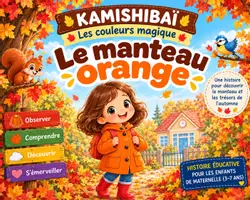 Aperçu - Préparation de séance / Séance complète - Kamishibaï | Le manteau orange | Les couleurs magiques - Page de couverture