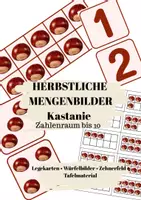 Vorschau - Bildkarten - Herbstliche Mengenbilder 0-10 KASTANIE - Deckblatt