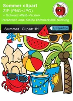Vorschau - selbst erstellte Cliparts/Grafiken - Sommer Cliparts - Deckblatt