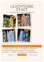Vorschau - Stundenentwürfe - Bastelanleitung für die St. Martinslaterne - leuchtende Stadt Freebie - Deckblatt