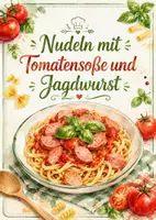 Vorschau - Arbeitsblätter - Nudeln mit Tomatensoße und Jagdwurst – Differenziertes Rezept in Bild und Text - Deckblatt