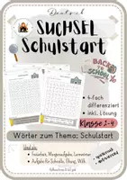 Vorschau - Arbeitsblätter - Suchsel Schuljahresanfang 4-fach diff. + Lösung - Deckblatt