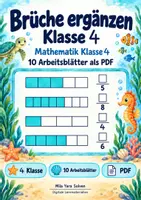 Vorschau - Arbeitsblätter - Brüche ergänzen Klasse 4 | Mathematik Klasse 4 | 10 Arbeitsblätter als PDF - Deckblatt