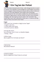 Vorschau - Stundenentwürfe - Leseverständnis Polizei – Klasse 2 | 10 Lesetexte mit Fragen & Lösungen - Seite 3