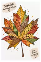 Vorschau - Mal- und Bastelvorlagen - Herbstblätter Zentangle 🍂 | Kunstunterricht Klasse 2–6 - Seite 1