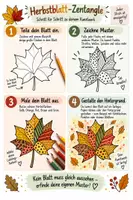 Vorschau - Mal- und Bastelvorlagen - Herbstblätter Zentangle 🍂 | Kunstunterricht Klasse 2–6 - Seite 2