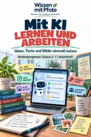 Vorschau - Arbeitsblätter - Lernen mit KI – Sinnvoll fragen, prüfen & weiterdenken | Klasse 6–8 - Deckblatt
