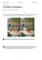 Vorschau - Arbeitsblätter - KI, Bilder & Deepfakes – Was ist echt und was wurde erzeugt? | Klasse 6–8 - Seite 1