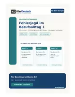 Vorschau - Arbeitsblätter - Fehlerjagd im Berufsalltag 1 – 110 fehlerhafte B2-Sätze - Deckblatt