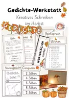 Vorschau - Unterrichtsreihen - Herbstliche Gedichte-Werkstatt: Kreatives Schreiben im Herbst - Deckblatt