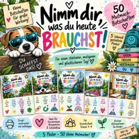 Vorschau - Poster - Nimm dir, was du heute brauchst! – 50 Mutmach-Abreißzettel für Kinder & Schüler - Deckblatt