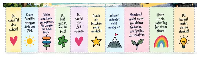 Vorschau - Poster - Nimm dir, was du heute brauchst! – 50 Mutmach-Abreißzettel für Kinder & Schüler - Seite 2