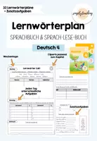 Vorschau - Arbeitsblätter - Lernwörterpläne passend zu Deutsch 4 (Sprachbuch+Sprach-Lese-Buch) vom öbv Verlag - Deckblatt