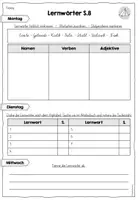 Vorschau - Arbeitsblätter - Lernwörterpläne passend zu Deutsch 4 (Sprachbuch+Sprach-Lese-Buch) vom öbv Verlag - Seite 3