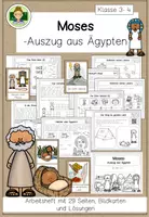 Vorschau - Unterrichtsreihen - Moses- Auszug aus Ägypten (Religion Grundschule Klasse 3-4) - Deckblatt