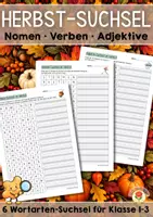 Vorschau - Arbeitsblätter - Wortarten-Suchsel im Herbst (Klasse 1-3) - Deckblatt