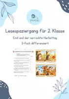 Vorschau - Arbeitsblätter - Lesespaziergang 2. Klasse - Herbst - Deckblatt