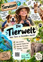 Vorschau - Arbeitsblätter - Tiere unter der Lupe - Reportage - Arbeitsblatt zum Video, differenziert plus DaZ Aufgabe - Deckblatt