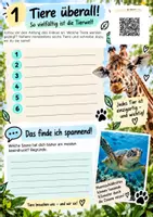 Vorschau - Arbeitsblätter - Tiere unter der Lupe - Reportage - Arbeitsblatt zum Video, differenziert plus DaZ Aufgabe - Seite 1