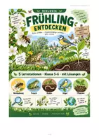 Vorschau - Arbeitsblätter - Pflanzen und Tiere im Frühling – Arbeitsblatt - Deckblatt