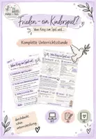 Vorschau - Arbeitsblätter - Frieden – ein Kinderspiel? Krieg in Computerspielen - Komplette Ethik-Unterrichtsstunde mit PPT, Arbeitsblatt & Hefteintrag - Deckblatt