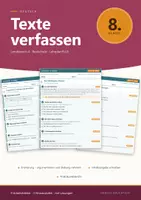 Vorschau - Arbeitsblätter - Texte verfassen Deutsch 8 Realschule - Deckblatt