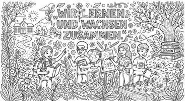 Vorschau - Mal- und Bastelvorlagen - Kollaboratives Malprojekt für die Klasse oder Schule - Seite 1